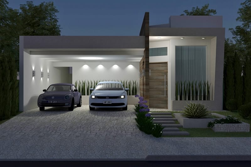 Plano de casa con zona de juegos