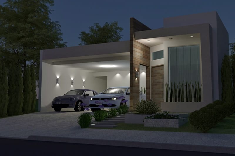 Plano de casa con zona de juegos