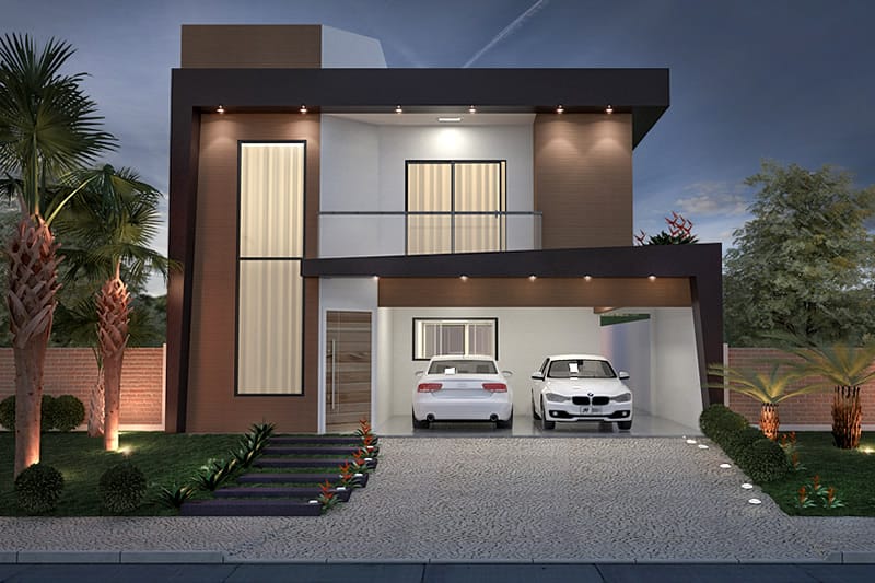 Plano de casa con balcón