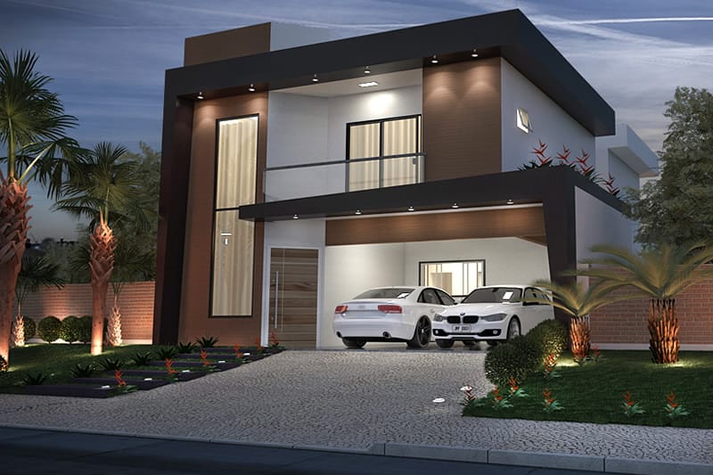Plano de casa con balcón