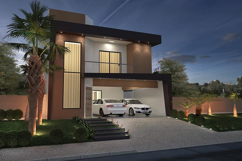 Plano de casa con balcón