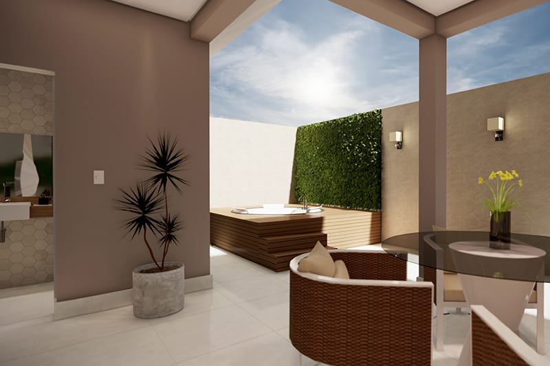 Planta baja con barbacoa