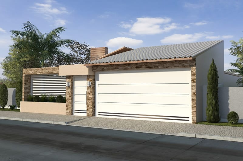 Plano de casa con balcón gourmet