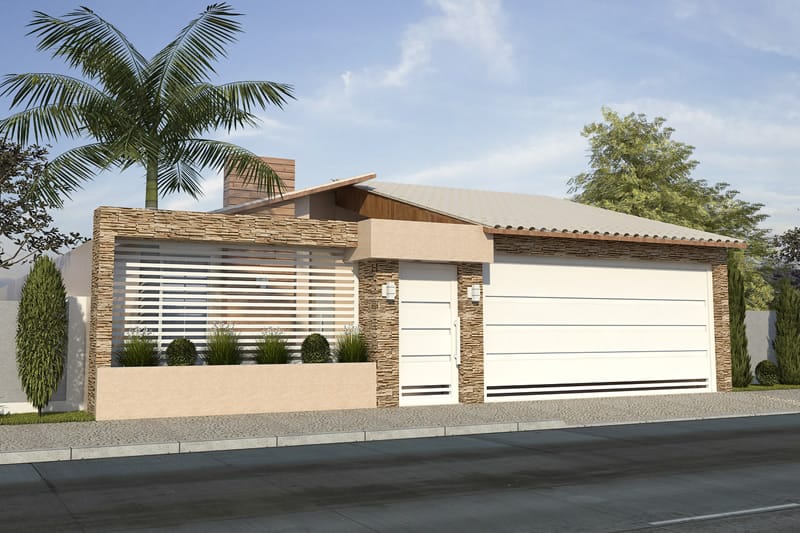 Plano de casa con balcón gourmet