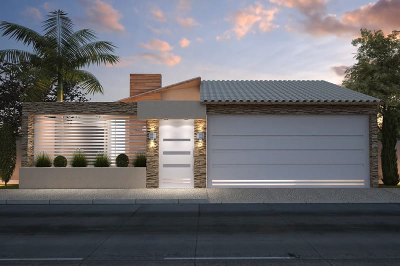 Plano de casa con balcón gourmet