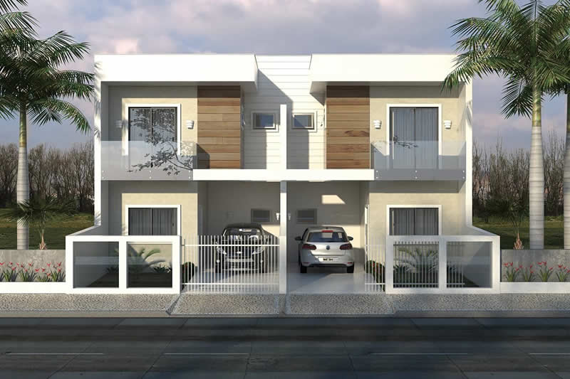 Plano de casa adosado moderna