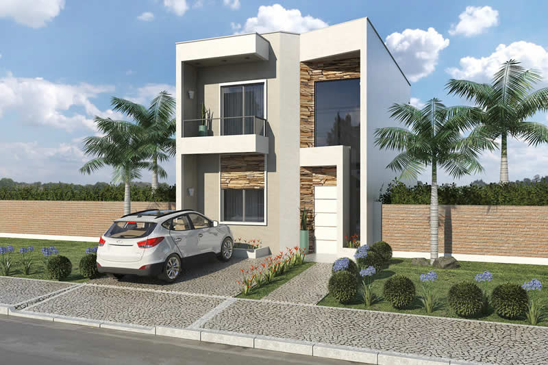 Plano de casa con dormitorio debajo