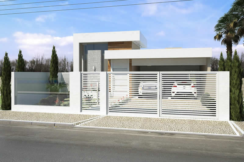 Plano de interior con pared de cristal